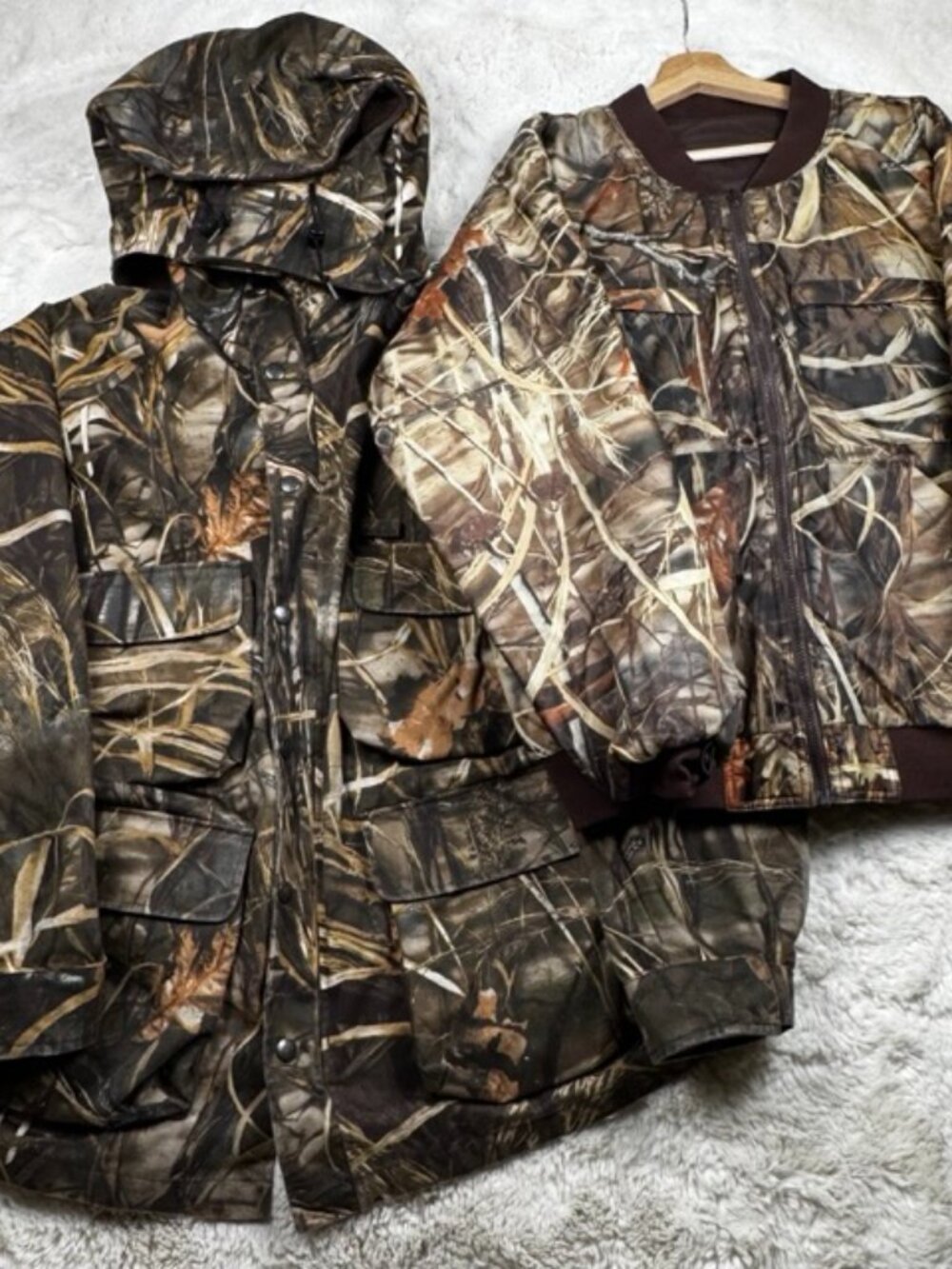 Herter's Seclusion 3D Camouflage Full Zip Hooded 3 in 1 Jacket Size M Hunting